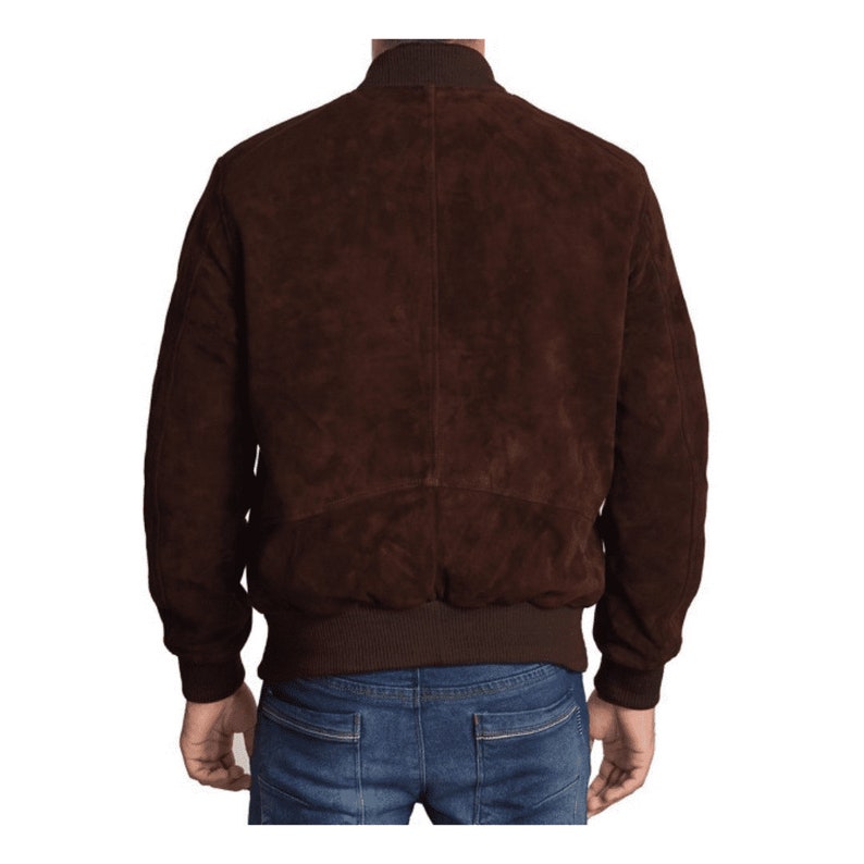 Dark Brown Suede Biker Jacket Mens With Side Pockets Mens Biker Suede Jacket Cafe Racer Jacket Mens Brown Motorcycle Jacket Men Biker Jacket