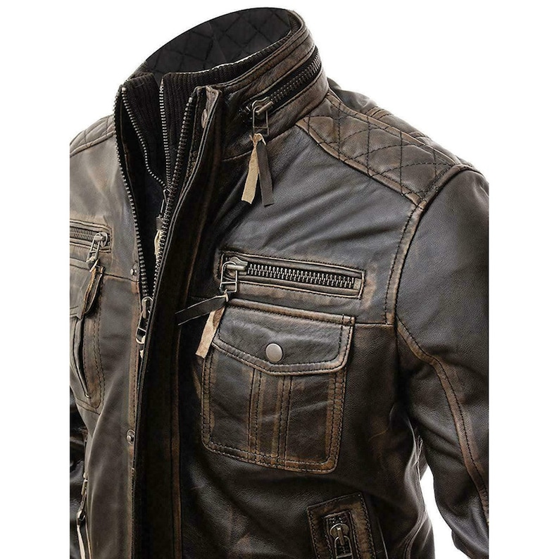 Brown Motorcycle Jacket Motorcycle Jackets For Men Leather Biker Jacket Mens Motorcycle Leather Jacket Mens Vintage Motorcycle Jacket