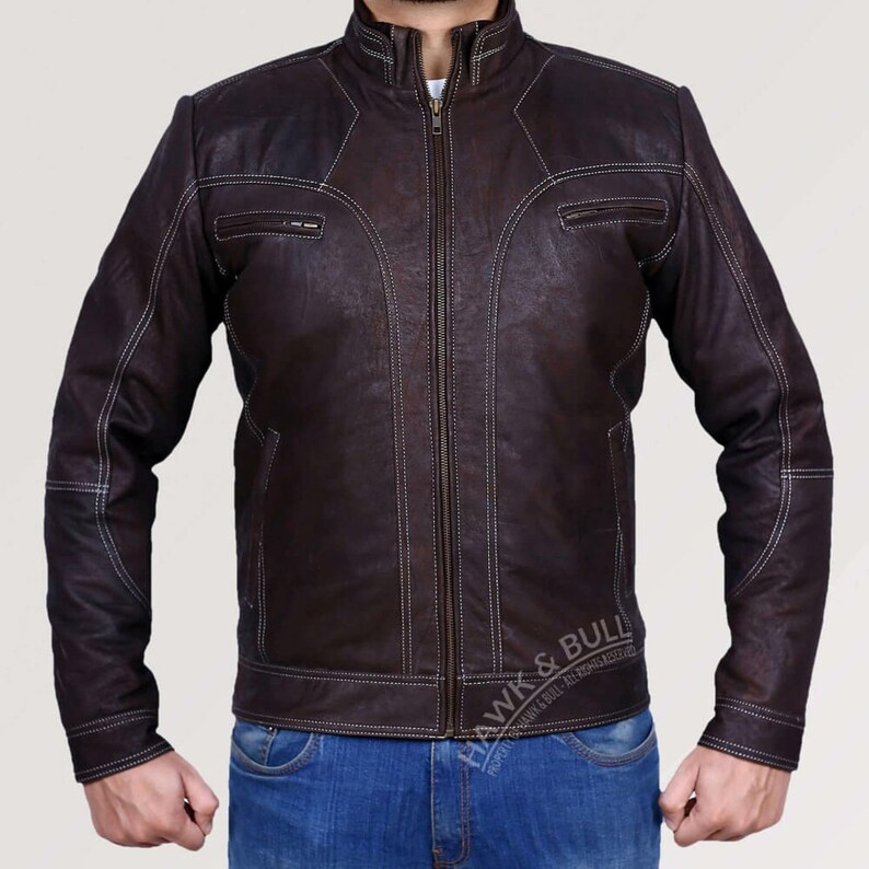 Vintage Leather Motorcycle Jacket Brown Leather Motorbike Jacket Leather Motorcycle Jacket Brown Leather Motorcycle Jacket Biker Jacket Men