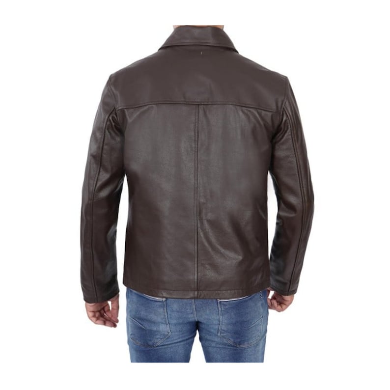 Leather jacket for men brown Motorcycle Jacket men Real Leather Biker Jacket male cafe racer jacket Genuine Leather Moto jacket Distressed