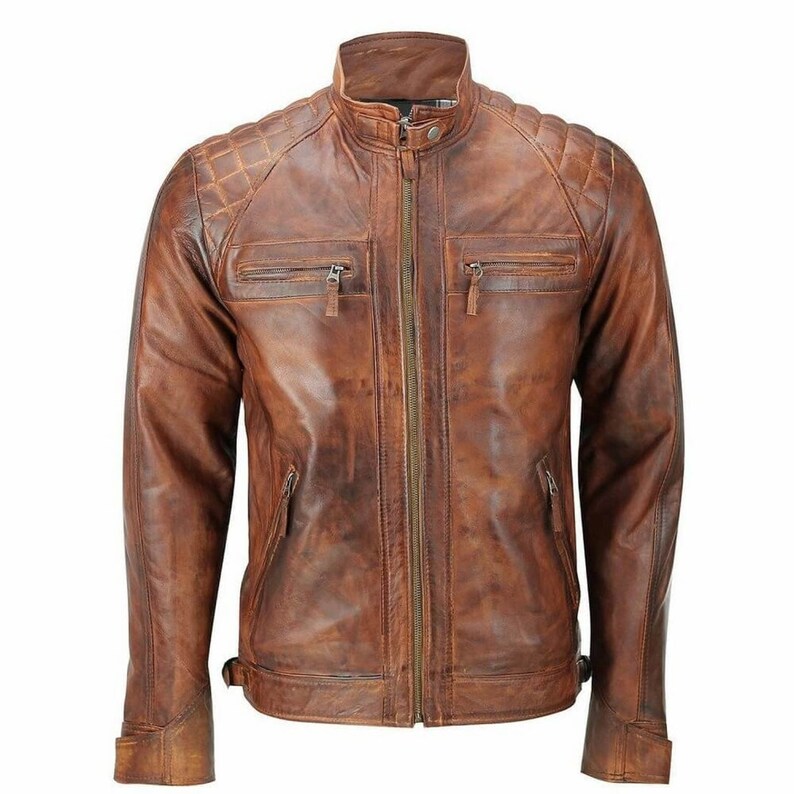 Leather Moto Jacket Brown Leather Motorcycle Jacket Motorcycle Jackets For Men Leather Biker Jacket Mens Motorcycle Leather Jacket Mens