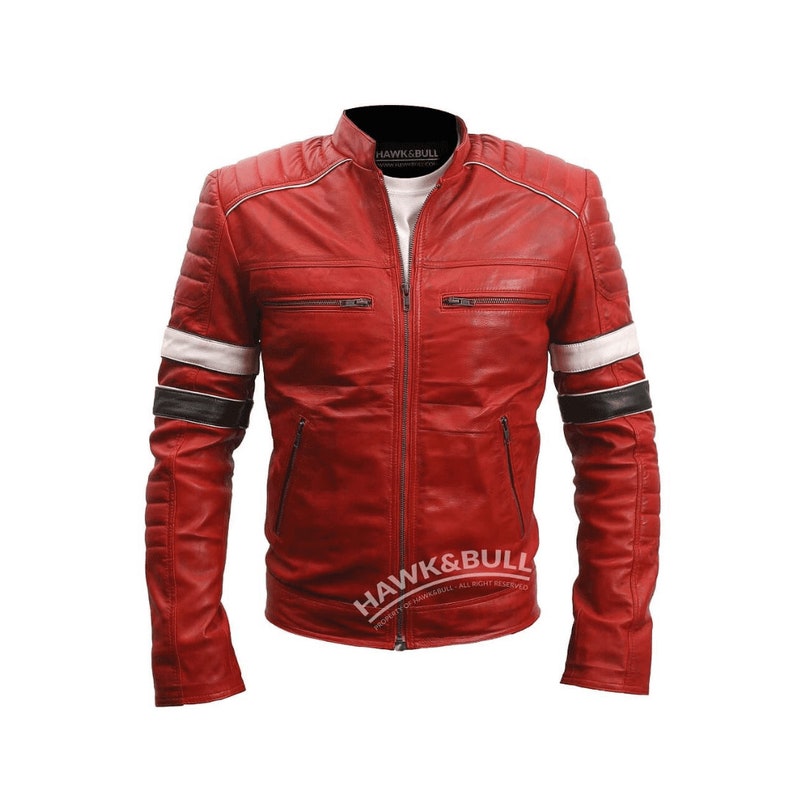 Leather Motorcycle Jacket Red Motorcycle Jacket Motorcycle Jackets For Men Leather Biker Jacket Mens Motorcycle Leather Jacket Mens