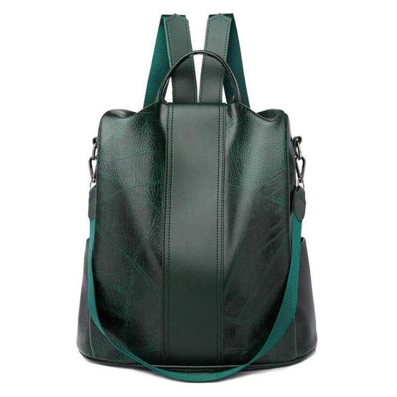 Anti theft Vintage plecak na co dzien dla kobiet miekkie PU skorzane plecaki kobieca torba na ramie duze torby szkolne dla nastoletnich dziewczat
