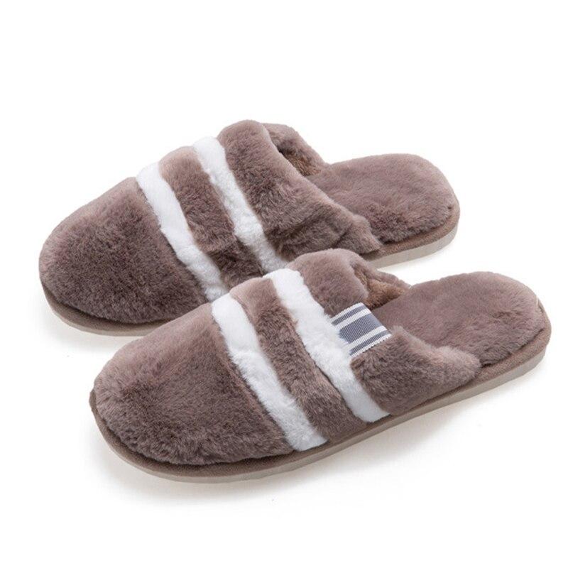 Winter new Women's Slippers fashion plush cotton House slippers woman comfortable soft Couple indoor encryption fur shoes floor