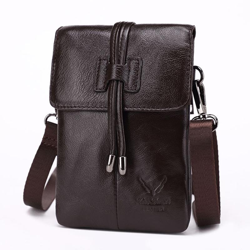 New WOMEN Cell Mobile Phone Bag Money Purse Pouch Female Vintage Real Genuine Leather Small Cross Body Shoulder Messenger Bags