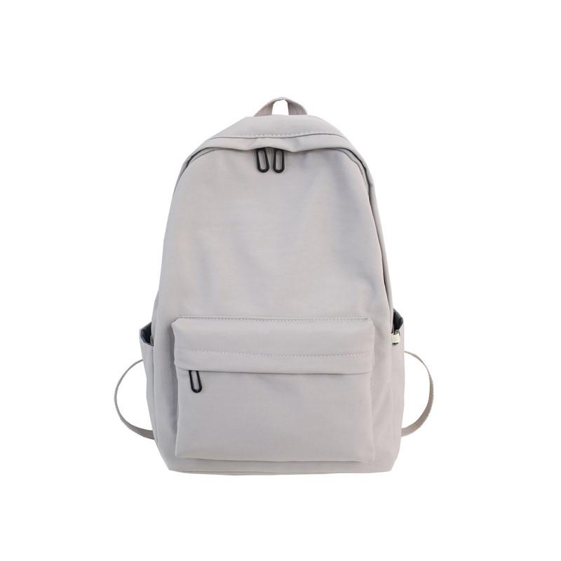 Solid Gray Backpack Waterproof Oxford Leisure Or Travel Bag Contracted joker School Bag for Teenage Girls Light Shoulder Bag