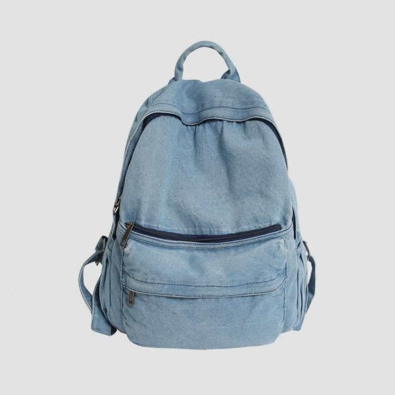 2021 proste Denim plecaki kobiety tornister dla nastoletnich dziewczat silne i trwale jednolity kolor jakosci podrozy kobiet torba