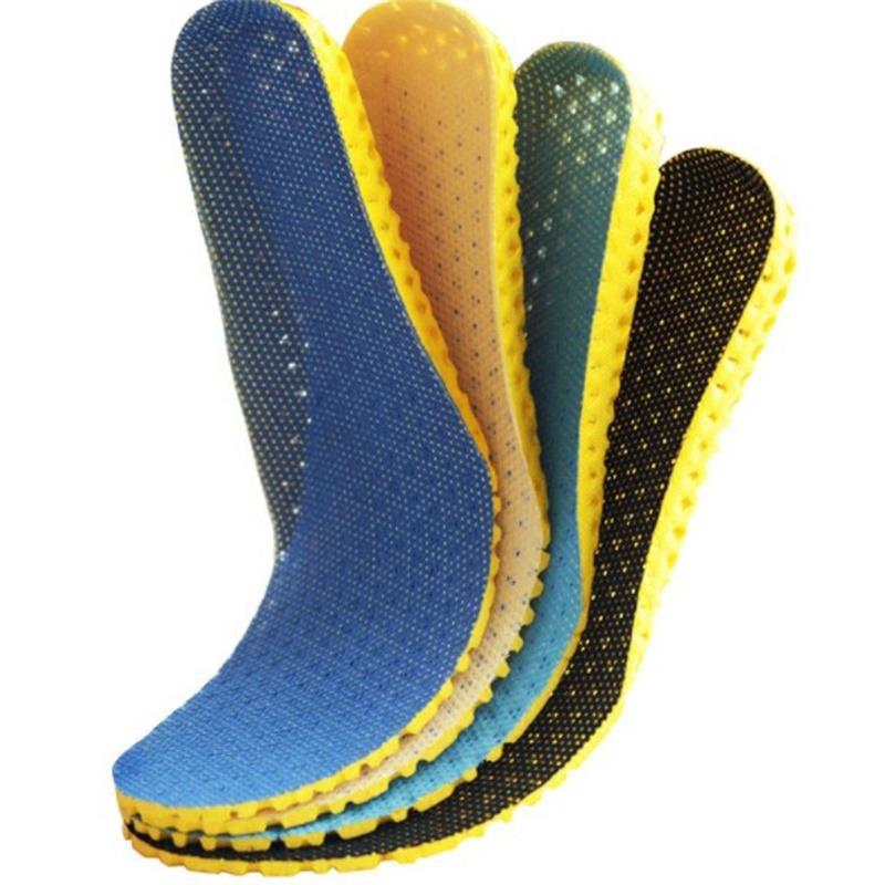 1 Pair Breathable And Shock Absorbing Sports Insole Solid Color Memory Foam Sport Arch Support Insert Soles Pad For Men Women
