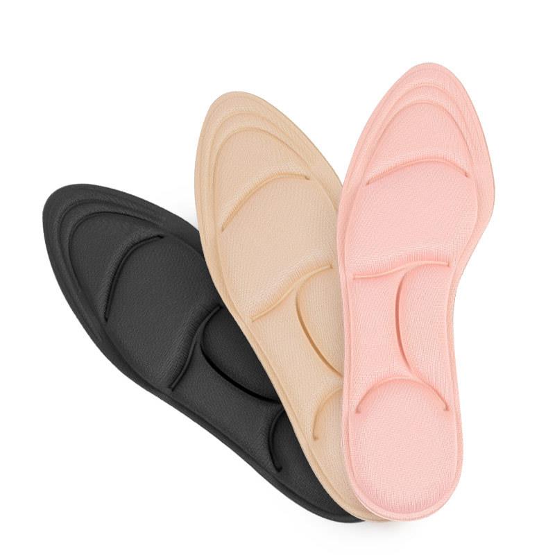 2 Pcs Comfort Breathable Women Fashion Insoles Massage High heeled Shoes Insoles Anti slip Memory Foam Insoles for Shoes Solid
