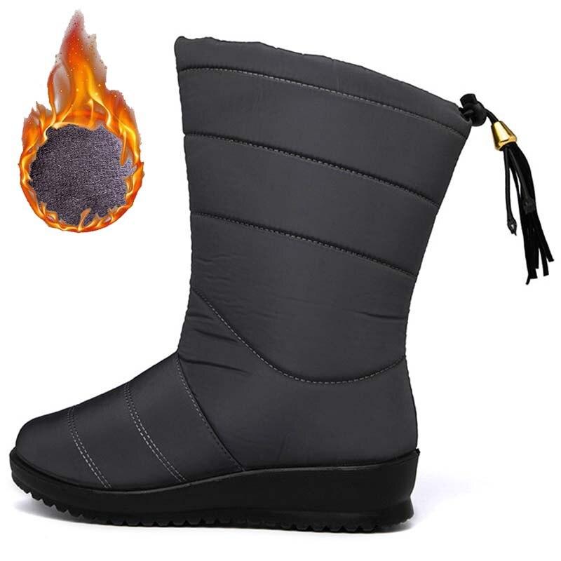 Women High Boots Waterproof Snow Boots Female Winter Footwear Tassel Shoes For Women Warm Shoes Woman Botas Mujer Plus Size