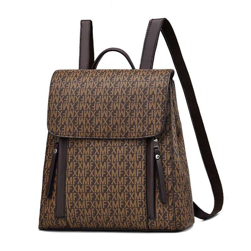 Preppy styl dziewczyna PU skora list drukowanie plecak kobiety podwojne ramie paczka dla podrozujacych Students School Book torby