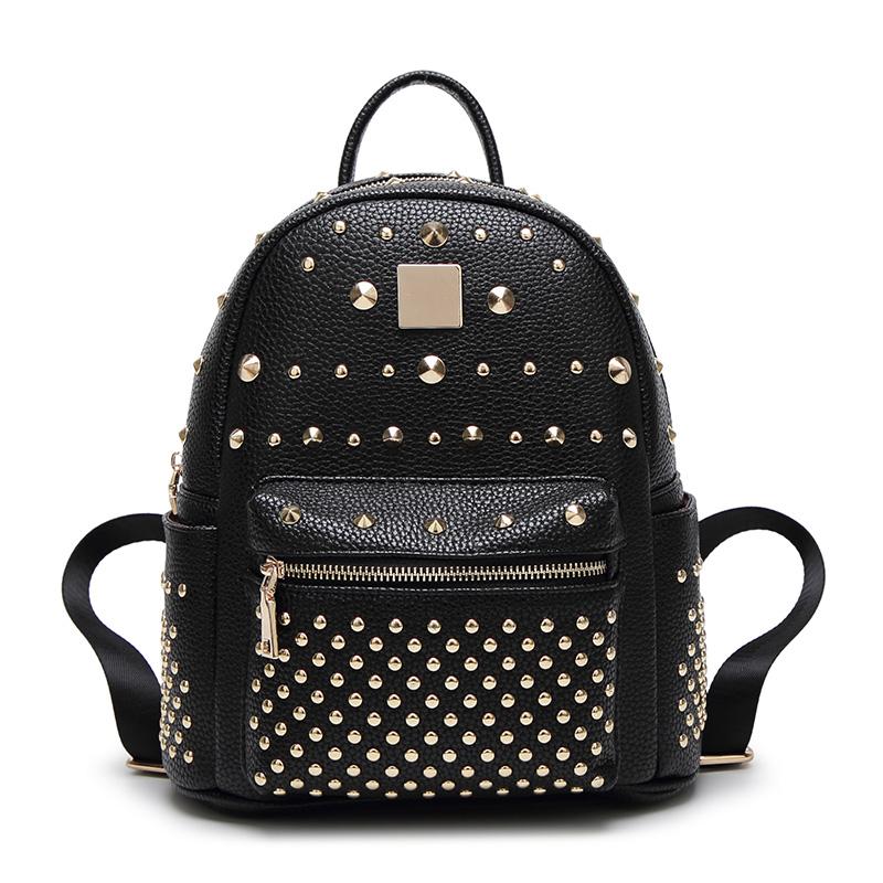 Sequin Rivet Design Luxury Lady Bags Backpack Korean Casual Wild WOMEN 's Backpack Travel Bag High Capacity Student Bag
