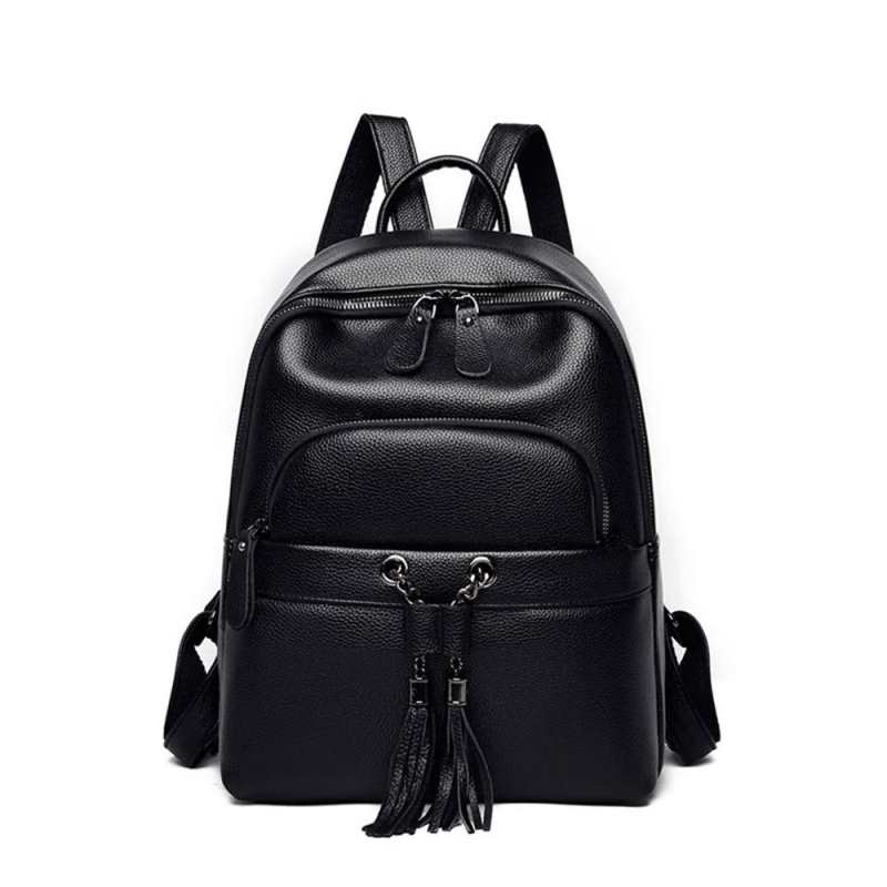 Dorywczo jednolity kolor damski plecak modny fredzel projektant damskie torebki na ramie wielofunkcyjna torba podrozna pani Mochilas De Mujer