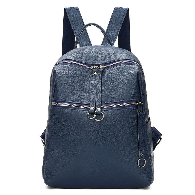 Fashion New Travel Backpack Korean WOMEN Female Rucksack Leisure Student School bag Soft PU Leather WOMEN Bag