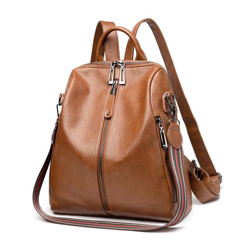 Luksusowy styl marki kobiet plecaki prawdziwa skorzana torba na ramie kolorowy pasek pasek plecak na co dzien klasyczna skora bydleca torby szkolne