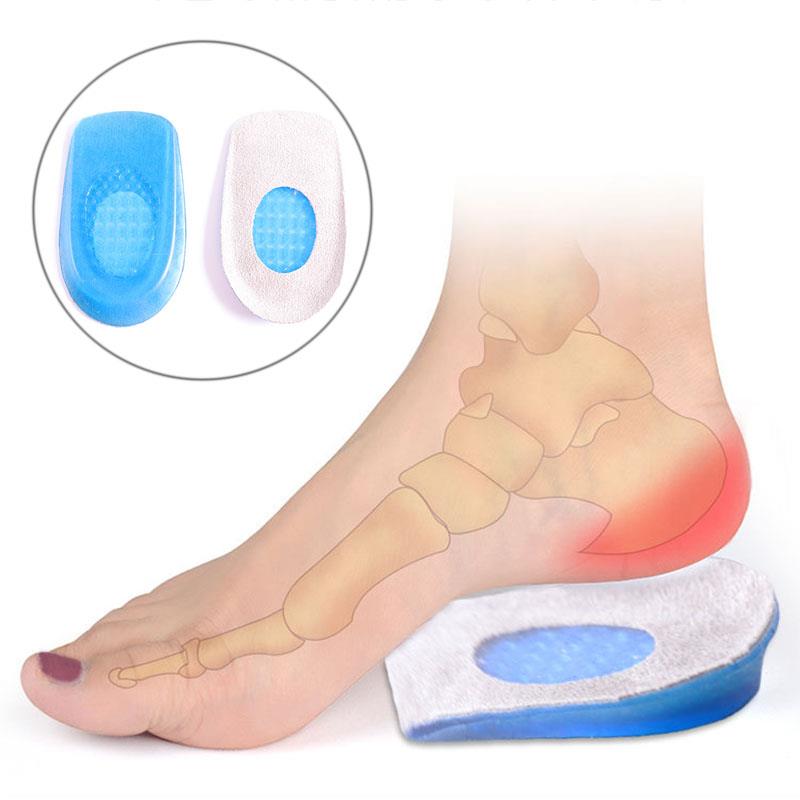1 Pair Silicone Gel Insoles Heel Cushion for Feet Soles Relieve Foot Pain Protectors Spur Support Shoes Pad Feet Care Inserts