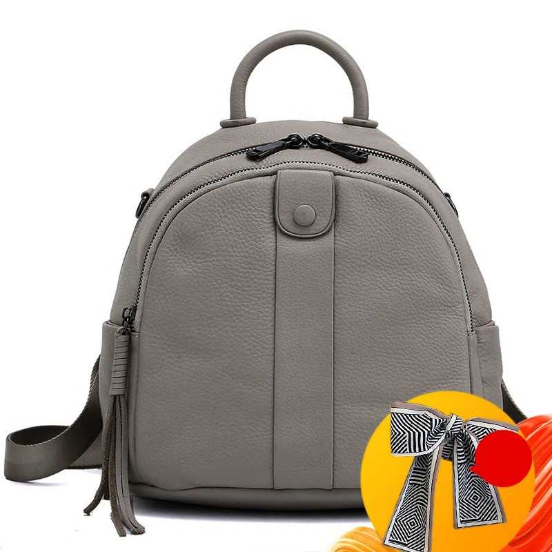 100% prawdziwej skory plecak nowy projekt rozlaczna torba na pasek dziewczyna klasyczny z powrotem do plecak szkolny proste torby Casual