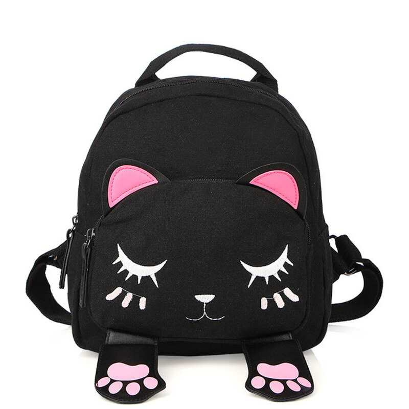 Kobiety plotno plecak dla nastoletnich dziewczat torby na koty ciekawe plecaki w stylu Preppy torba podrozna dla studentow sliczne mochila nowy XA322AH