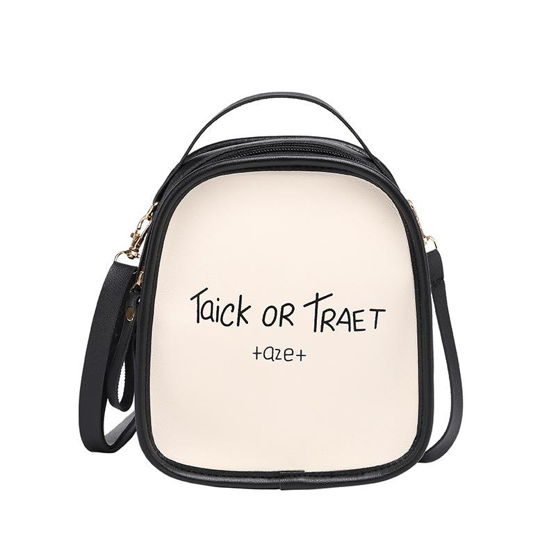 Multi Function PU Leather Mini Messenger Bag Fashion Cartoon WOMEN 's Shoulder Bag Zipper Small Lether Bag