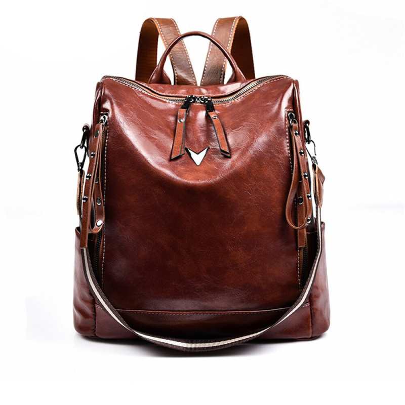 Luksusowy projektant wysokiej jakosci PU skorzany damski plecak moda podwojny zamek blyskawiczny Design damski plecak nowy jednolity kolor kobiet torby