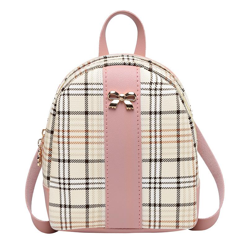 WOMEN 's Fashion Small Shoulder Bag Summer Travel Plaid Small Bag Multi Function College Style Messenger Bag Handbag