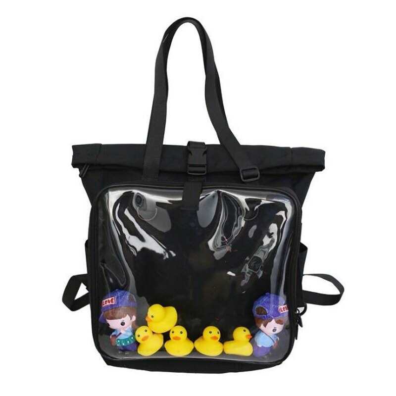 zenski plecak studencki INS moda tornister kobiet Harajuku dziewczyna torba studencka solidny przezroczysty kolor plecak nylonowy