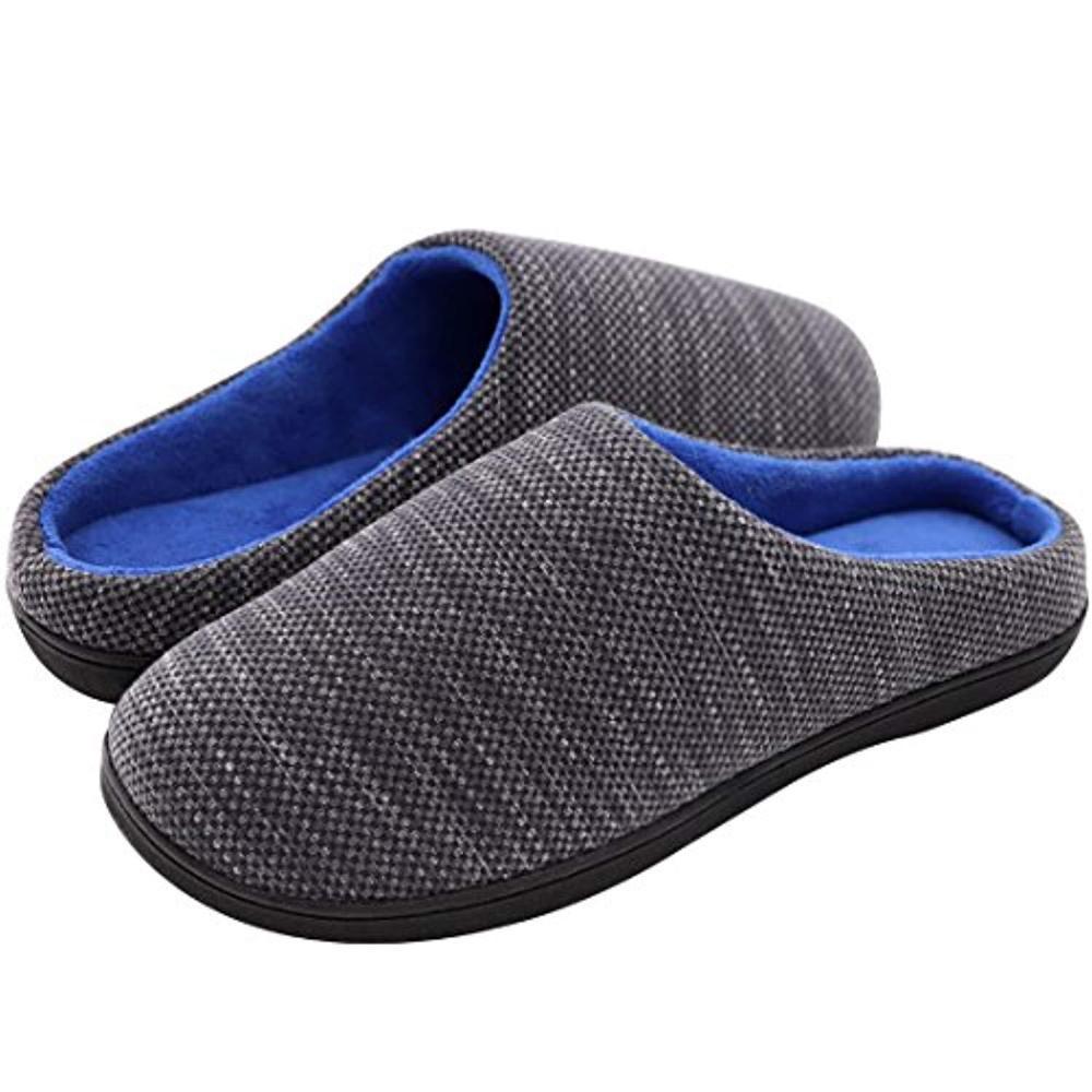 Men's Slippers Memory Foam Winter Indoor Slippers Suede Velvet Fur Slippers Platform TPR House Slippers Man Soft Designer Shoes