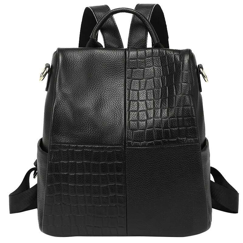 Fashion damski plecak antykradziezowy wodoodporna duza kobieca torba na ramie skorzana torba szkolna torba podrozna na ramie