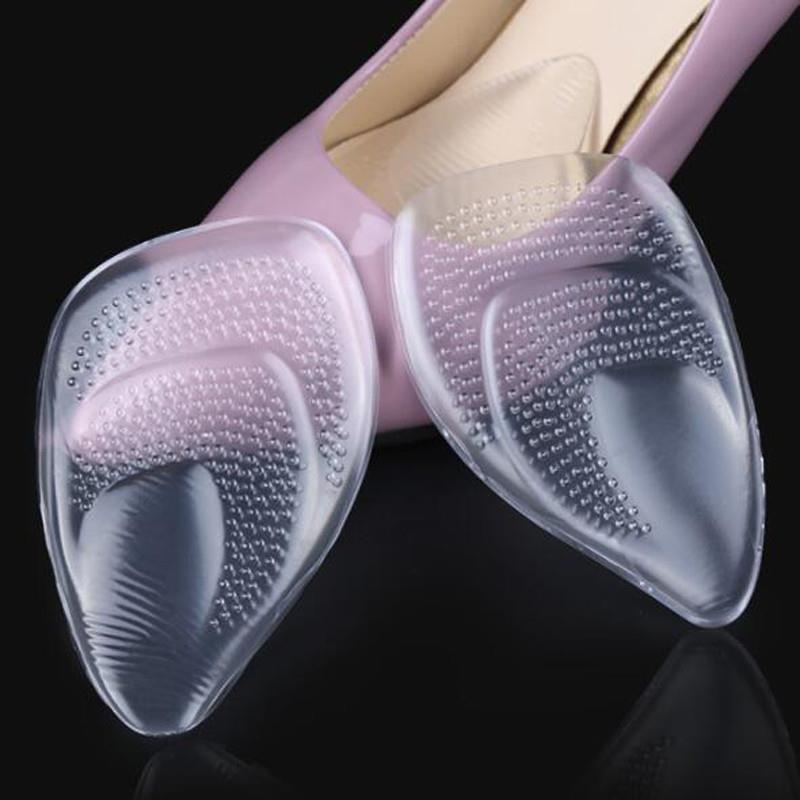 2pcs Shoe Pads Forefoot Cushion Silicone Massage Non Slip High Heels Insole Pain Relief Metatarsal Ball Foot Support Soles