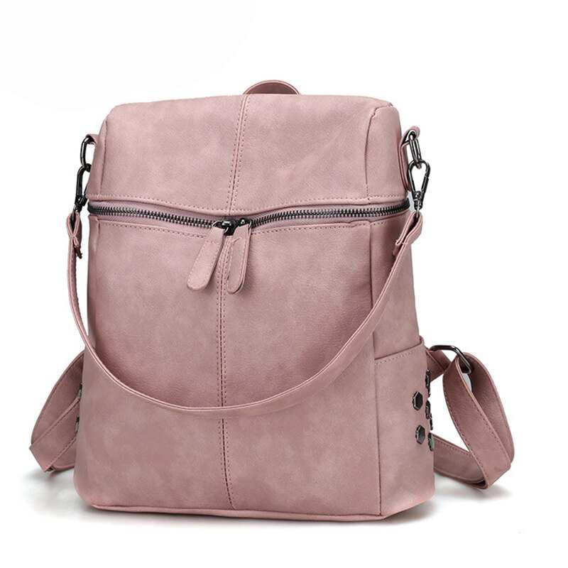 Yogodlns Retro Style damski plecak z nitami PU skorzane plecaki dla dziewczat chlopcy szkolne torby moda torba podrozna na ramie