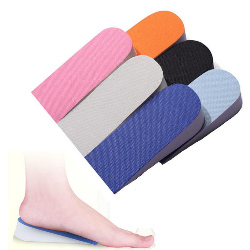 Invisible Height Increased Insoles Heel Pads Orthopedic Insoles Soft Anti slip Foot Insoles 2.5cm Lift Increase Dress In Socks