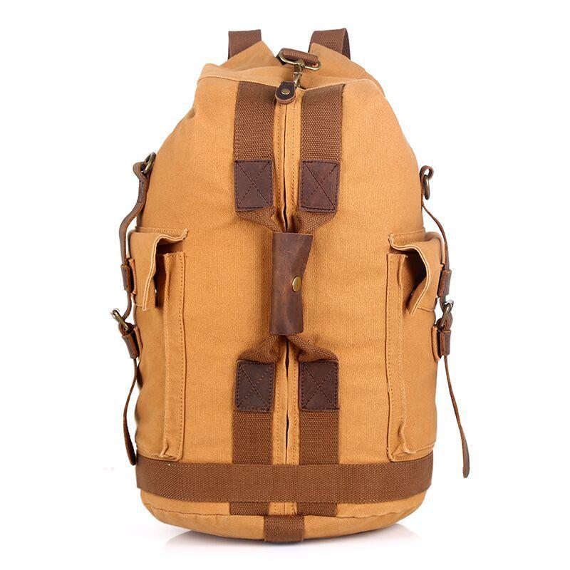 2020 New Men's Fashion Multi function Outdoor Travel Backpack Student Trend Canvas Bag Casual Simple Style Backpack