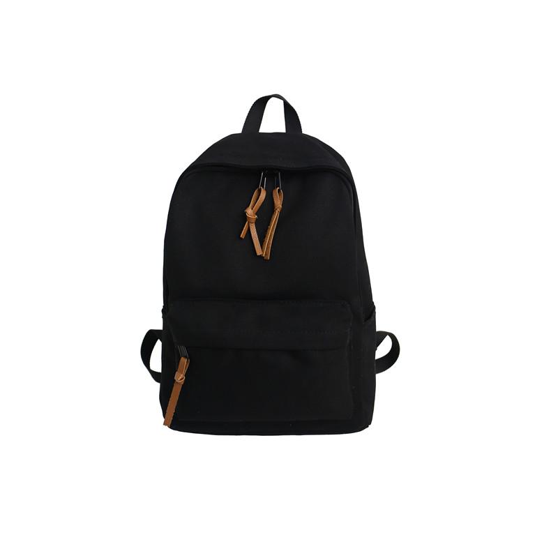 Solid Shoulder Bag 100% Cotton Canvas Leisure Or Travel Bag Contracted joker Preppy Style School Bag for Boys Fresh Package