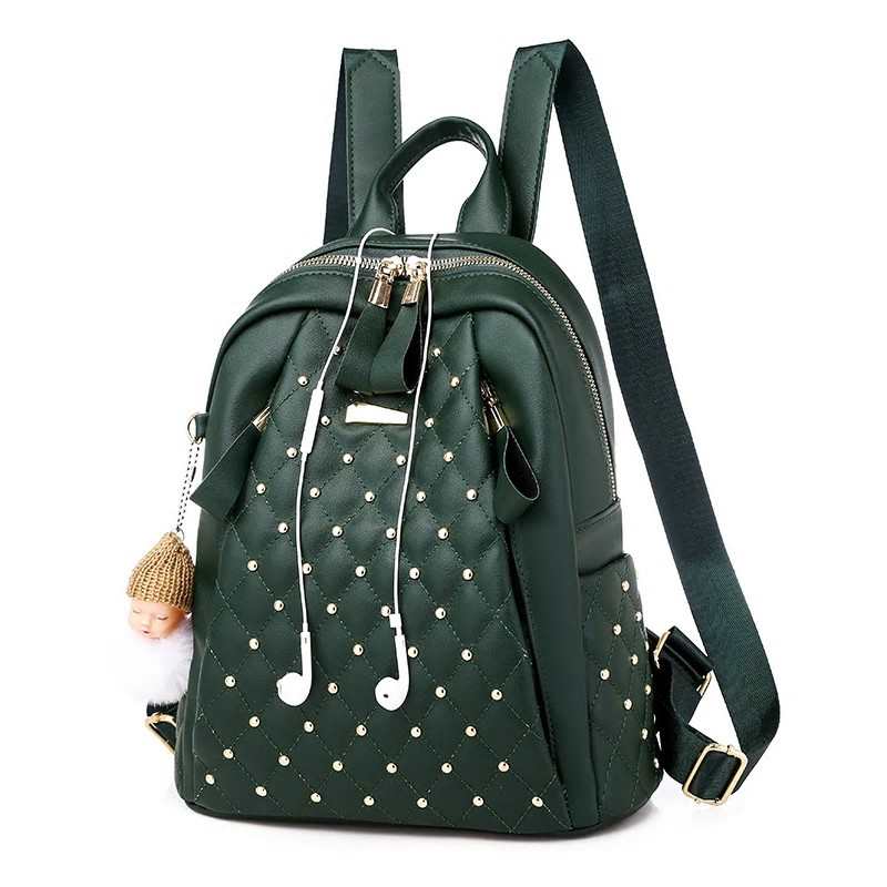 WOMEN s backpack 2020 new fashion rivet multifunctional bag soft PU leather youth girl student schoolbag Mochilas Feminina Mujer