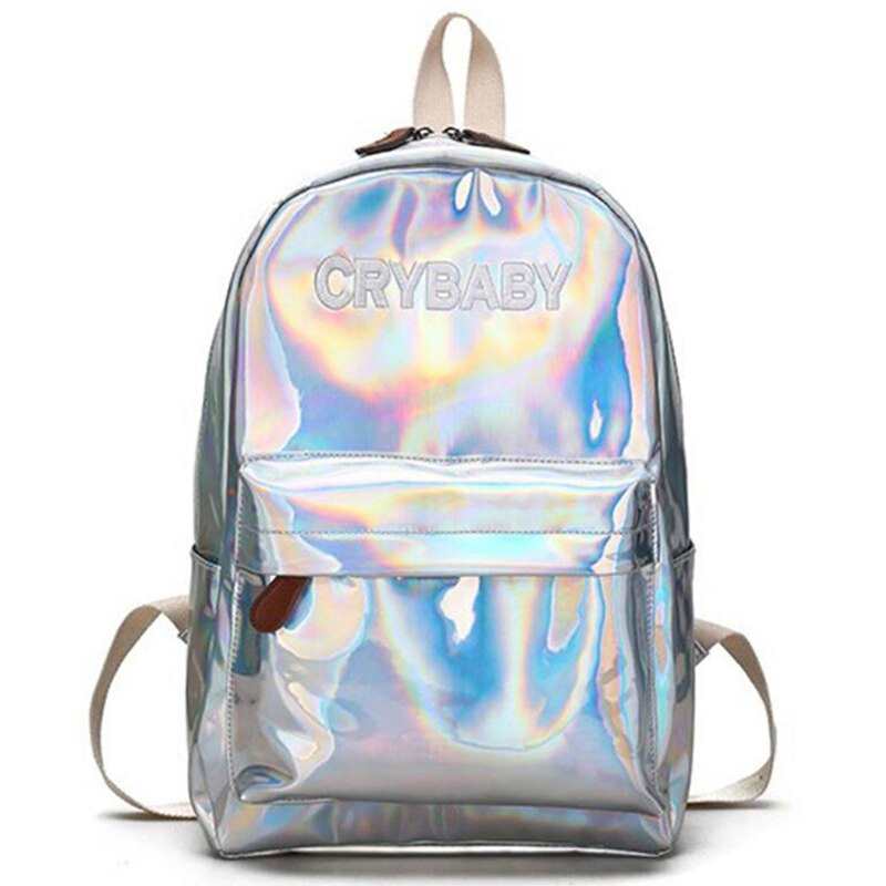 Plecak laserowy Yogodlns plecak damski na co dzien plecak dla dziewczat plecak podrozny o duzej pojemnosci plecak szkolny plecak holograficzny mochila