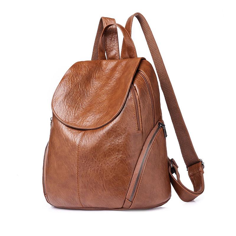 New WOMEN 's Backpacks Female Fashion PU Leather Backpack Shoulder Bags Daypack For WOMEN Rucksack Feminine Mochila Schoolbag