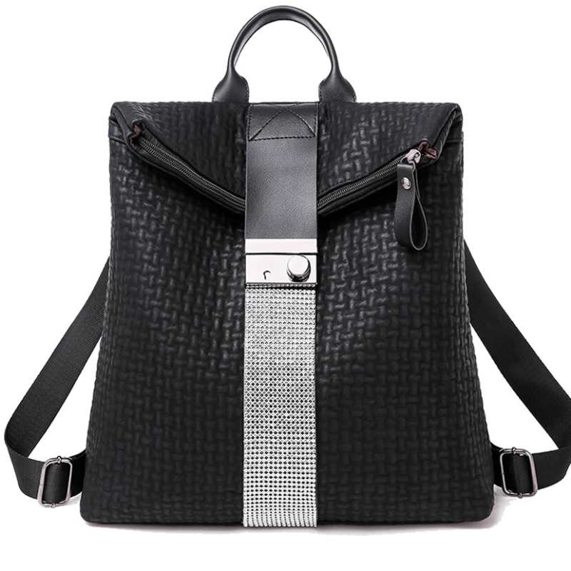 Moda z zabezpieczeniem przeciw kradziezy cekinowy plecak wysokiej jakosci skorzany plecak torebka o duzej pojemnosci tornister proste torby na ramie dla kobiet