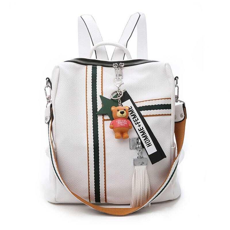2019 New Retro zamek blyskawiczny panie plecak skorzany wysokiej jakosci plecak torba na ramie dla mlodziezy dziewczyny torby Tassel Mochila