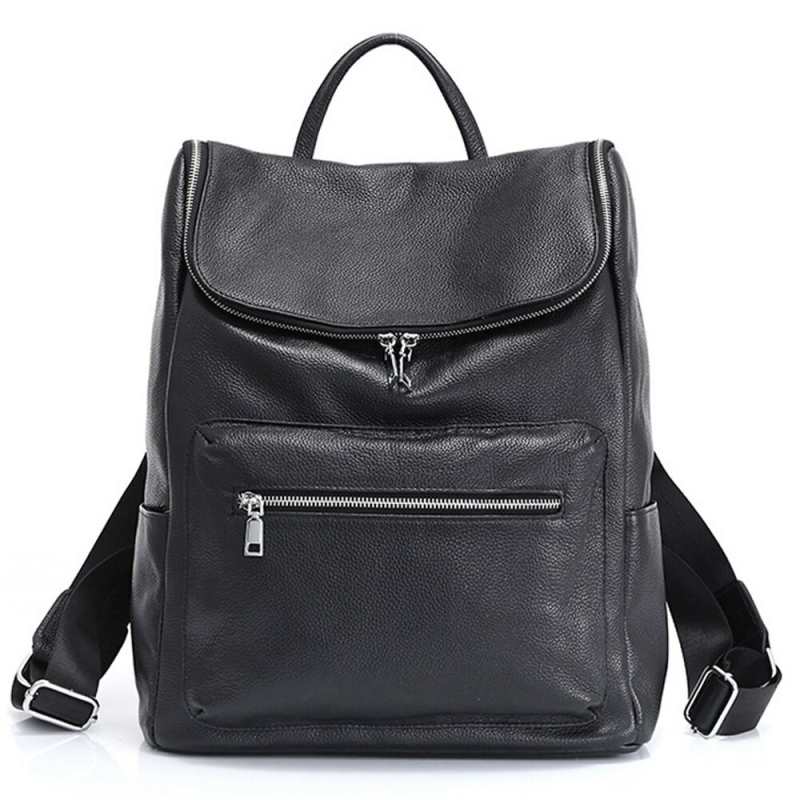 Unisex plecak 100% prawdziwej skory o duzej pojemnosci podrozy torba na zewnatrz klasyczny czarny duzy wysokiej jakosci tornister