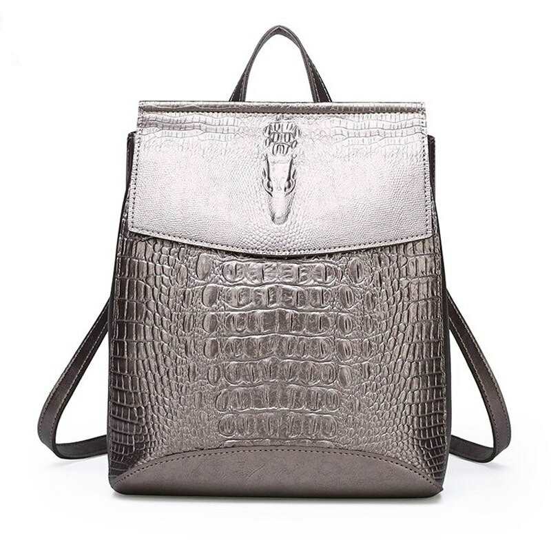 Plecak dla kobiet 2020 tornister skora krokodyla plecaki damskie damskie torby szkolne dla nastoletnich dziewczat damski plecak Sac A