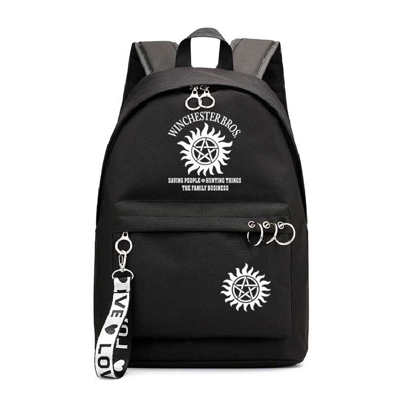 Mochilas Supernatural plecaki dzieciece tornistry nastolatki Bookbags plecak na laptopa prezenty dziewczyny ksiazka plecak kobiety plecak