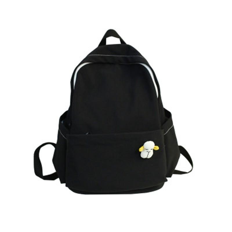 Schoolbag Female Korean Version of High School College Students Simple and Versatile Backpack Campus Girl Rucksack