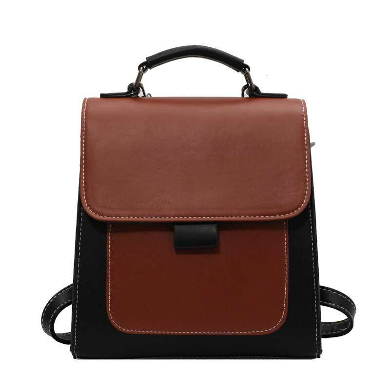 2021 plecak kobiety PU skora rocznika Patchwork szkola plecaki dla nastolatek dorywczo mala torba podrozna Mochilas Para Mujer X338H