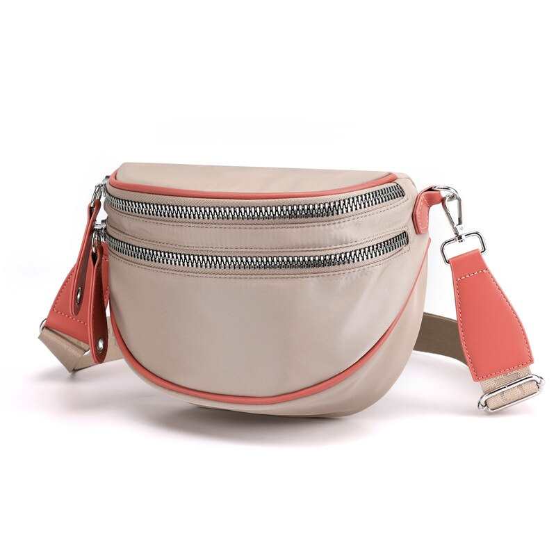 Wodoodporna torba na ramie dla kobiet 2021 nowa nylonowa szeroka torba na pasku Typu Crossbody wysokiej jakosci miekka torebka i torebka