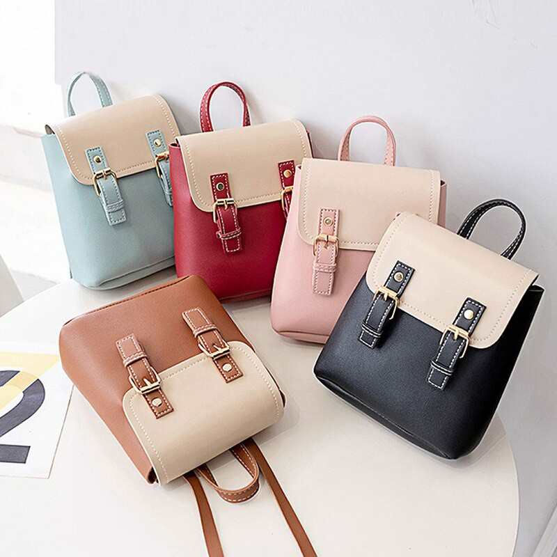 Plecak kobiety PU skorzana torba na ramie tornister dla moda dla dziewczat nastolatek Patchwork kobiet panie plecak szkolny Mochila XA919H