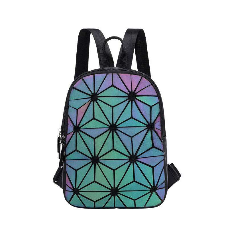 2021 New Fashion maly plecak dla dziewczynek Mini plecak dla kobiet sliczny geometryczny plecak odblaskowy