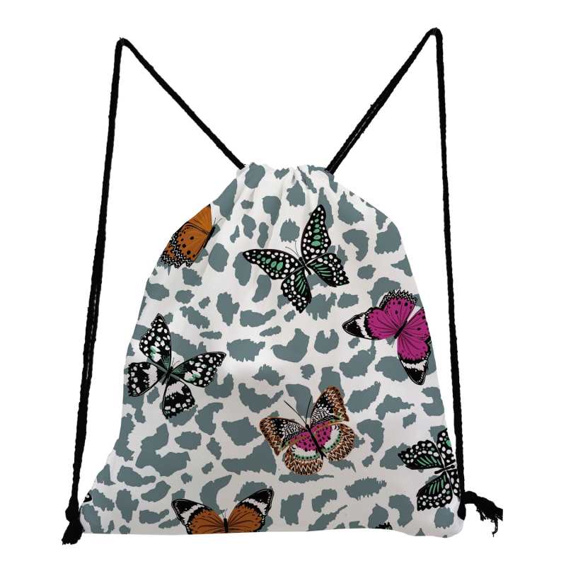 Motyl plecak ze sznurkiem silownia torba na silownie Eco wielokrotnego uzytku dla kobiet mezczyzn do jogi plywanie torba do przechowywania podrozna plecak dzieciecy