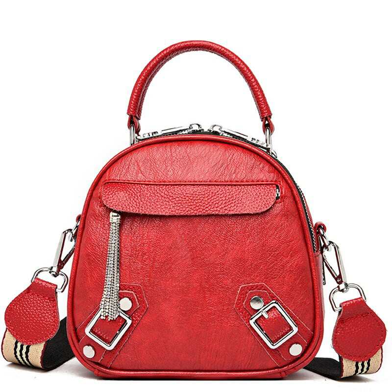 Moda maly plecak kobiet torba na ramie miekkie skorzane plecaki sliczne Tassel podrozy plecak szkolne torby dla nastolatkow dziewczat