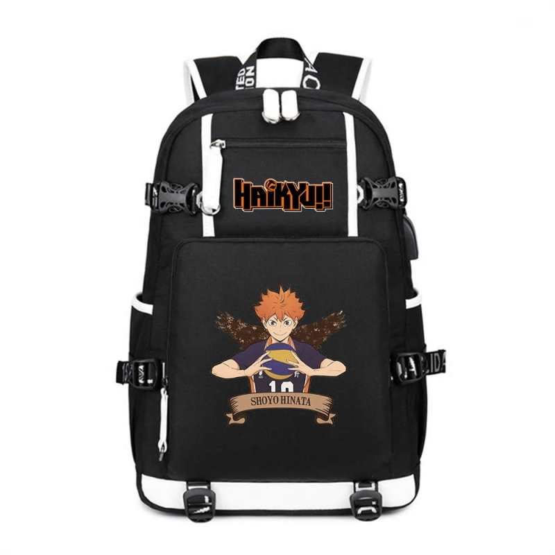 Haikyuu!! Karasuno VBC plecak szkolny chlopcy duzy Bookbag Anime plecak podrozny Oxford torby na laptopa na ramie