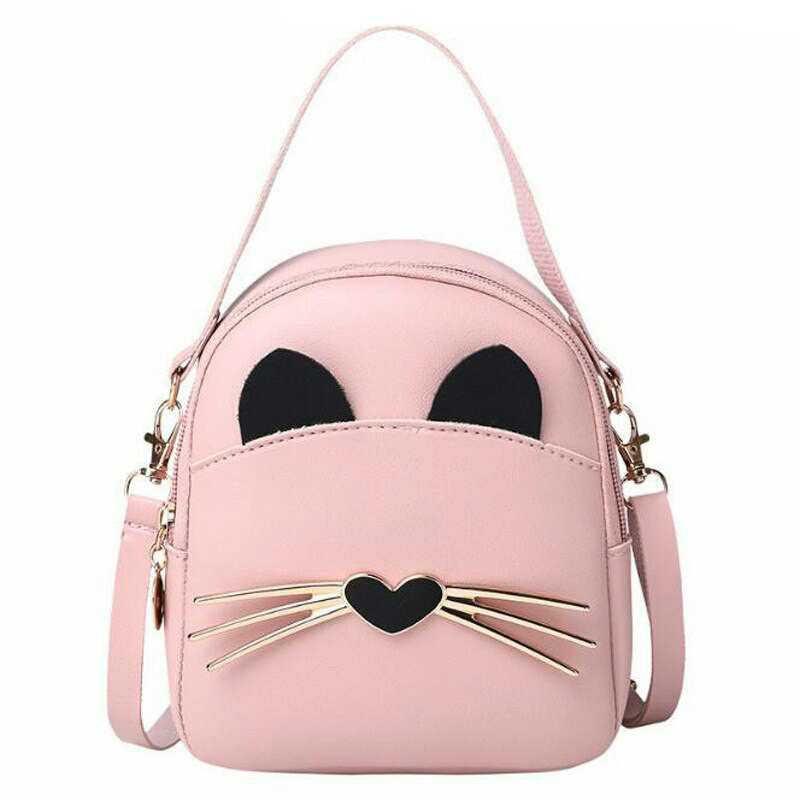 Yogodlns 2021 moda kobiety PU skora mala na ramie torba dziewczyna szkola torby dla nastolatkow dziewczyny kobieta Preppy Cat Cartoon Blosa